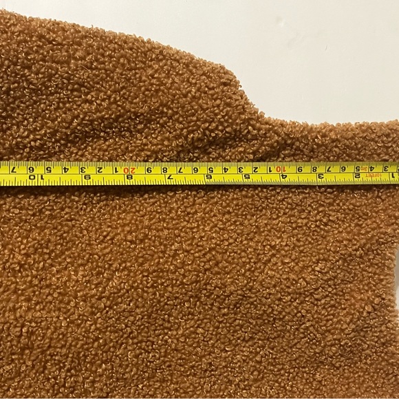 Rachel Zoe Girls Carmel Brown Textured Teddy Vest - Picture 6 of 11